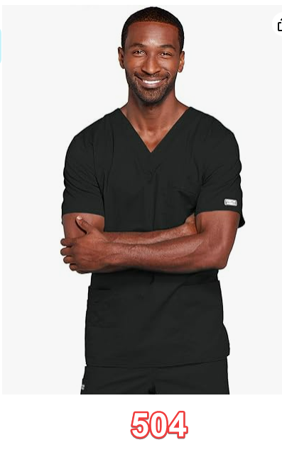 Cherokee Premium Core Stretch Unisex V-Neck Scrubs Shirt Top, 4725 Black, Xl
