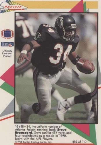 1991 Pacific Flash Cards Steve Broussard #15