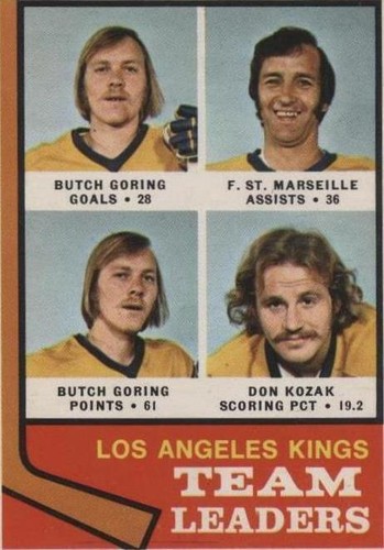 1974-75 O-Pee-Chee - Butch Goring Don Kozak Frank St. Marseille #98