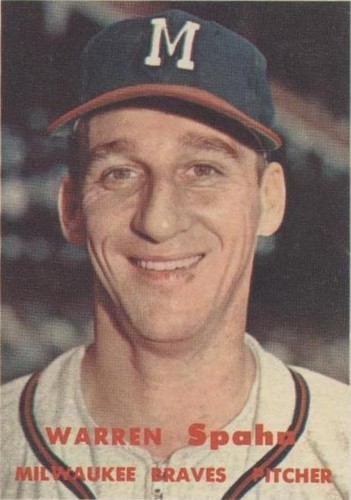 1957 Topps - Warren Spahn #90