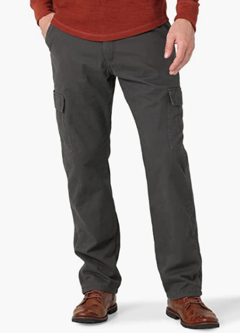 Wrangler Fleece Lined Cargo Pants Relaxed Fit - Work Fishing Hunting - Mens