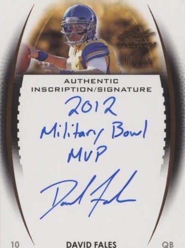 2014 Leaf Trinity David Fales #DI-DF1