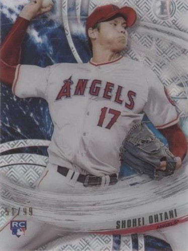 2018 Bowman High Tek Orange on card Auto Shohei Ohtani RC