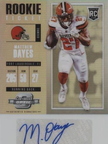 2017 Panini Contenders Optic Matthew Dayes #158