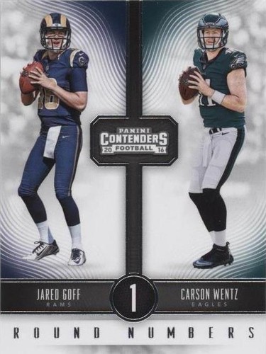 2016 Panini Contenders Carson Wentz Jared Goff #1