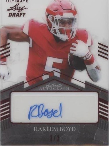 2021 Leaf Ultimate Draft Rakeem Boyd #CA-RB1