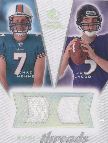 2008 SP Rookie Threads Chad Henne Joe Flacco #DT-HF