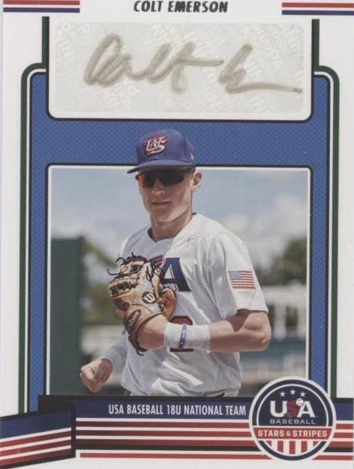 2023 Panini USA Baseball Stars & Stripes - Colt Emerson #18U-CE