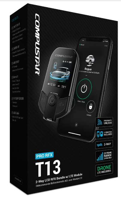 Compustar RFX-P2WT13-SF T13 Kit + FT-CMX-HC Start IT + FT-ALARMIT-KIT + Blade-AL