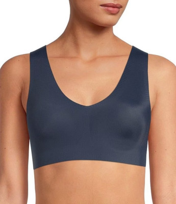 Van Winkle & Co Size Med Bonded V Neck Wireless Bralette Mood Indigo NWT