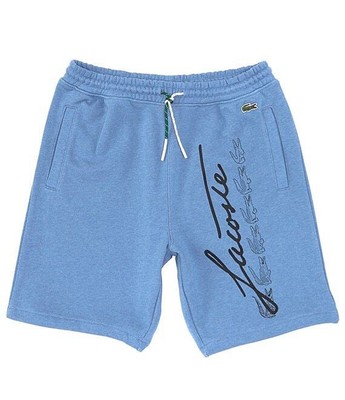 

Мужские флисовые шорты Lacoste Blue Chine с фирменным принтом из хлопка