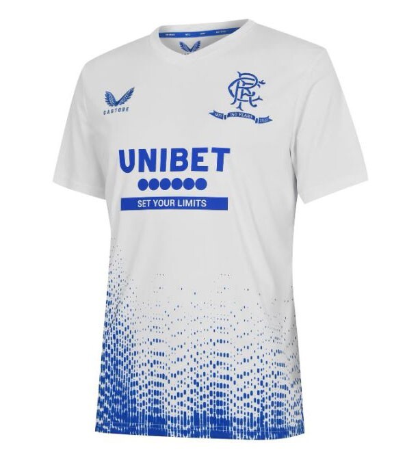 Glasgow Rangers Fc Hommes Football Maillot M Castore T-Shirt 150 Ans Neuf