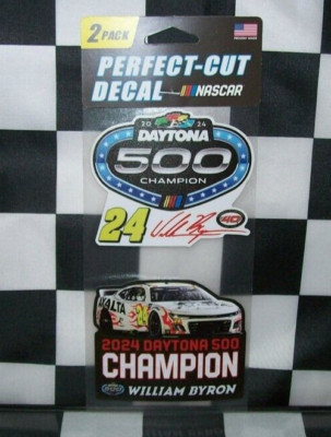 WILLIAM BYRON #24 DAYTONA CHAMPION 2 PACK PERFECT CUT DECALS WINCRAFT 4X4 DECAL