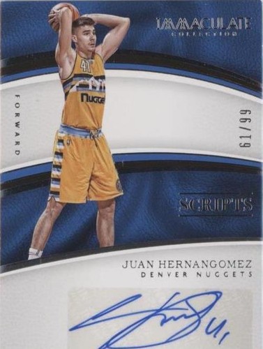 2016-17 Panini Immaculate Collection - Juan Hernangomez #SC-JHE
