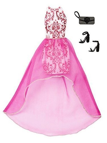 Barbie Looks Collectible Fashion Doll with Sparkly Silver Outfit & Magenta  Curls