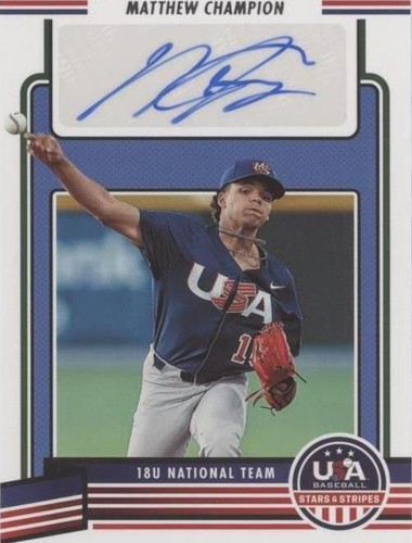 2023 Panini USA Baseball Stars & Stripes - Matthew Champion #18U2-MC