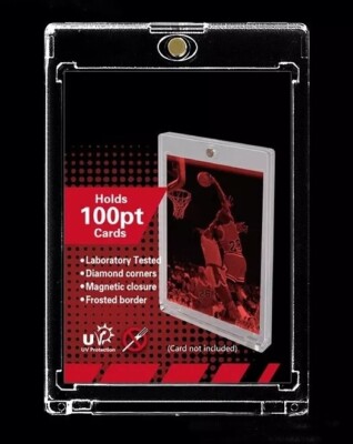 (100) Ultra Pro 100pt Magnetic One Touch Silver Magnet Card Holder 100 pt
