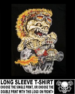 Monster Skeleton In A Blown Supercharged Hot Rat Rod Roadster Skull T-shirt WS1