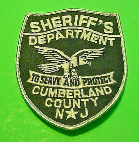 CUMBERLAND COUNTY  NEW JERSEY  NJ  4 3/4"  POLICE PATCH  FREE SHIPPING!!!