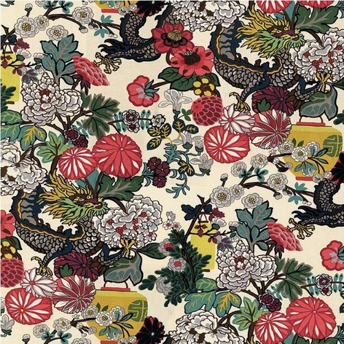 Schumacher Chiang Mai dragon Fabric