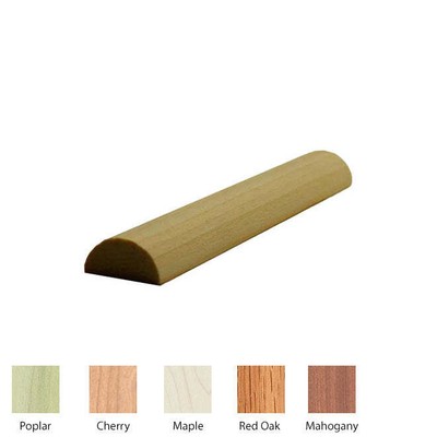 EWHR11 Half Round Moulding Trim, 3/8" x 3/4" Unfinished Solid Hardwood Trim