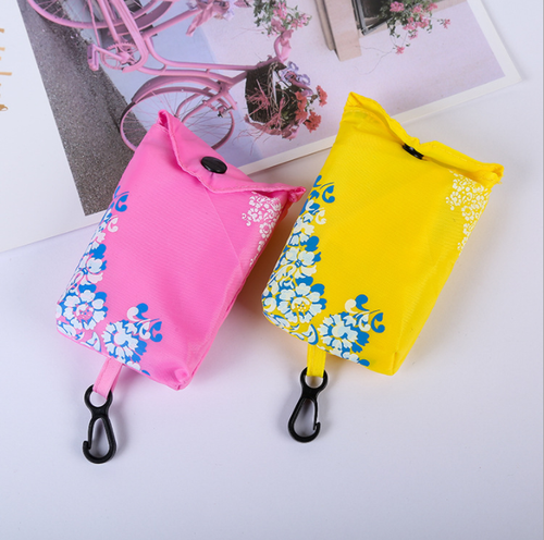 Foldable Handy Shopping Bags Reusable Tote Pouch Handbags Chinese White Vine