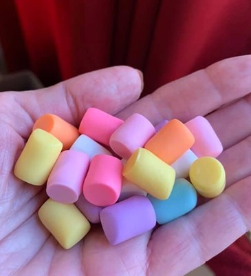 Fake 3d Mini Marshmallows Realistic Cabochon  Craft tray Sprinkle Slime elf prop