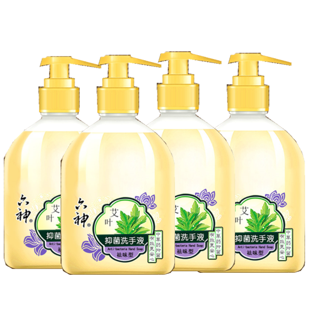 4 Bottles】LiuShen Mugwort Anti-Bacteria Hand Soap 500ml*4
