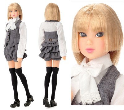 MONOCHROME FLOWER Teenage Momoko DOLL With Lovely Frills Sekiguchi