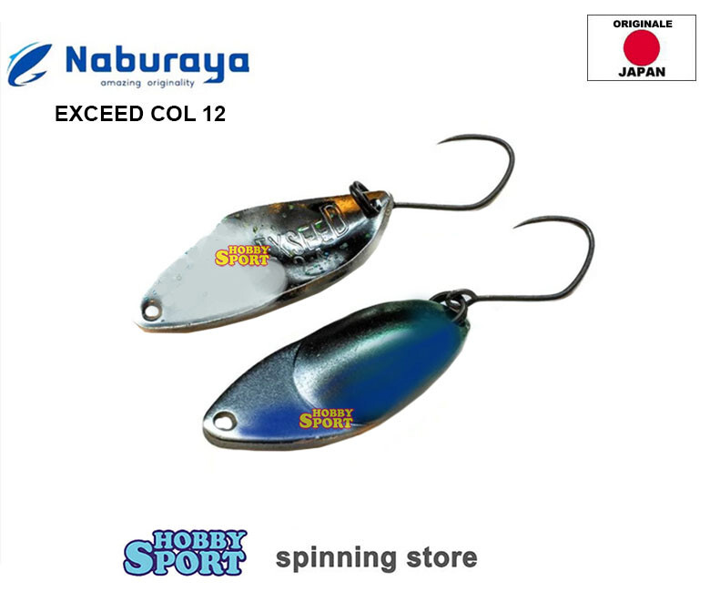 NABURAYA SPOON EXCEED 2,0 GR  COL. 12 BLUE SILVER TROUT AREA SPINNING JAPAN