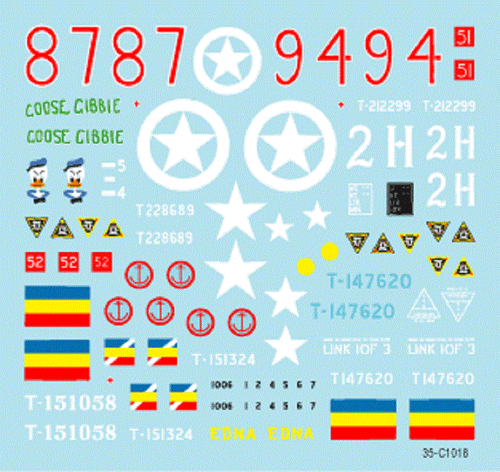 Star Decals 1/35 British Special Sherman in Normandy and France decal  35C1018 x