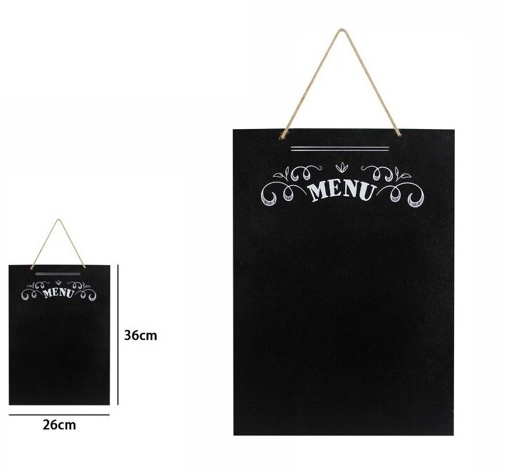 Tavola In Legno Lavagna MENU' Da Appendere 26x36cm dfh