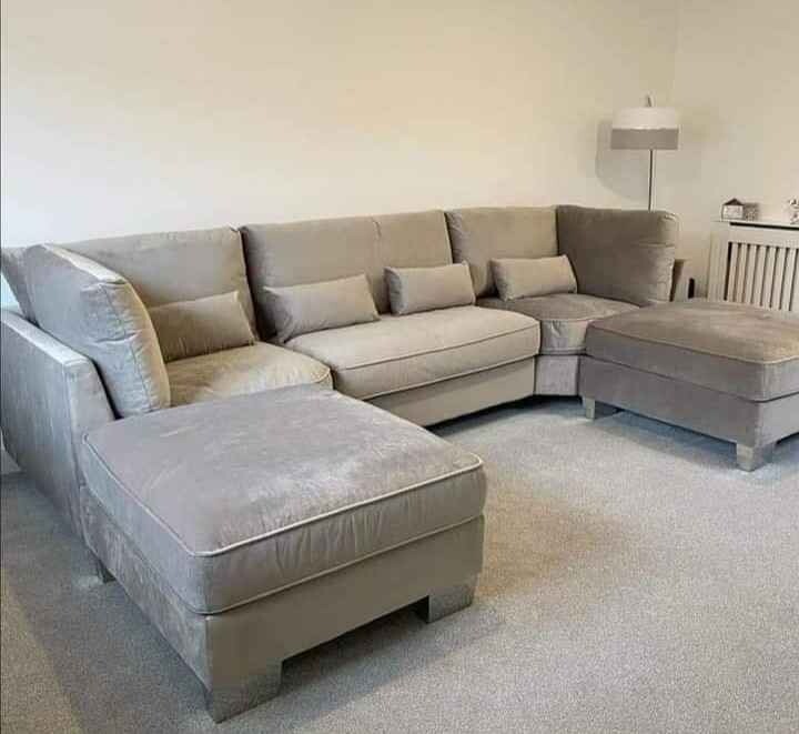 🙉🙉 HERO SALE 🙉🙉 NEW U SHAPE PLUSH VELVET 6 SEATER CORNER SOFA AVAILABLE