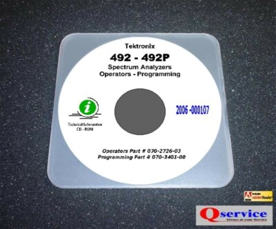 Tektronix TEK 492PGM OPERATORS MANUAL CD