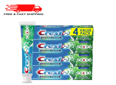 Crest Complete Active Fresh Whitening Toothpaste, 5.5oz (Pack of 4)
