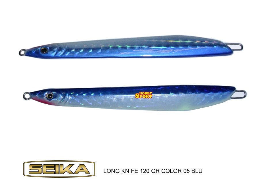 VERTICAL JIG  KNIFE SEIKA 120 GR  COL. BLUE  LKJ05 PESCA RICCIOLA CERNIA