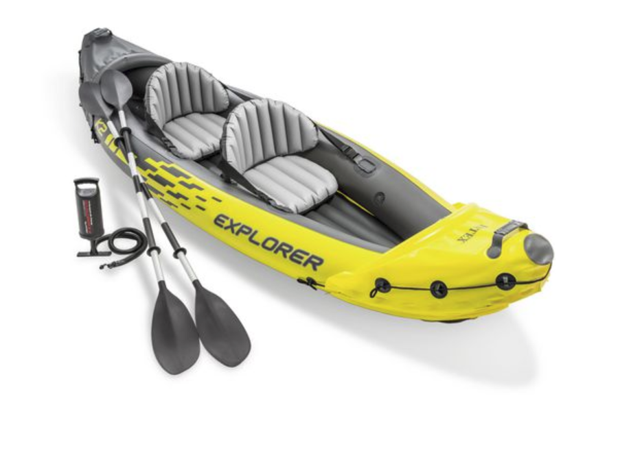 4-PACK Inflatable Kayak Set with Aluminum Oars and Pump 2-Person 20x36x123
