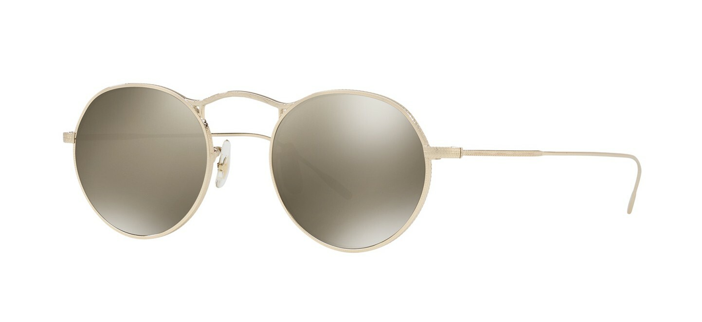 Pre-owned Oliver Peoples M-4 30th Ov 1220s Soft Gold/grey Goldtone (5035/39) Sunglasses
