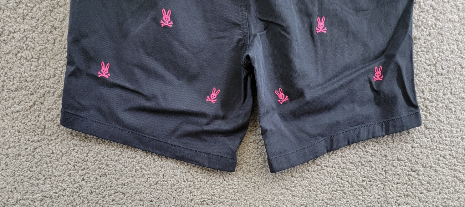 Psycho Bunny Guilford Logo Embroidered Shorts Boys' XL 18-20 Navy Elastic Waist - Picture 13 of 17