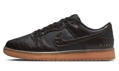 Мужские кроссовки Nike Dunk Low SE Chocolate Croc Черный/бархатно-коричневый (DV1024 010) - 8,5