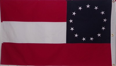 HEAVY DUTY 2X3 COTTON 13 STAR FIRST NATIONAL FLAG - 1ST DIXIE CIVIL WAR