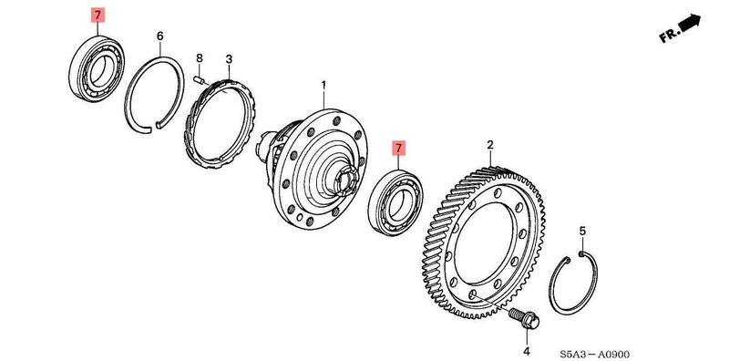 Honda Genuine New CIVIC CR-V Bearing Ball TMB208C Ntn 3.7 x 3.7 x 1.2 inches - Picture 3 of 3