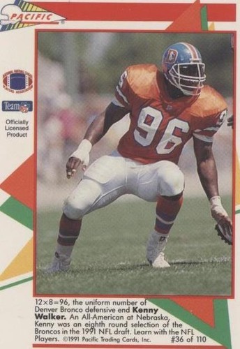 1991 Pacific Flash Cards Kenny Walker #36