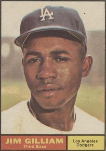輝けるアメリカ野球 1961 TOPPS JIM GILLIAM 238 POOR BASEBALL LOS ANGELES DODGERS