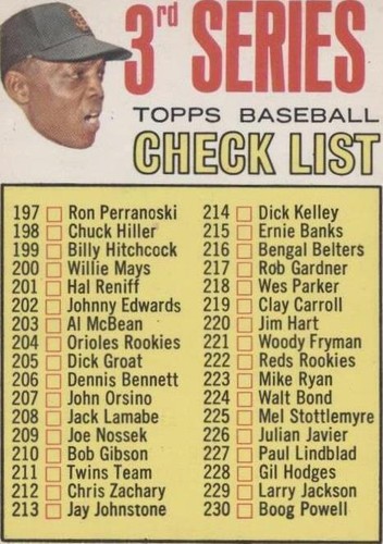 1967 O-Pee-Chee - Willie Mays #191