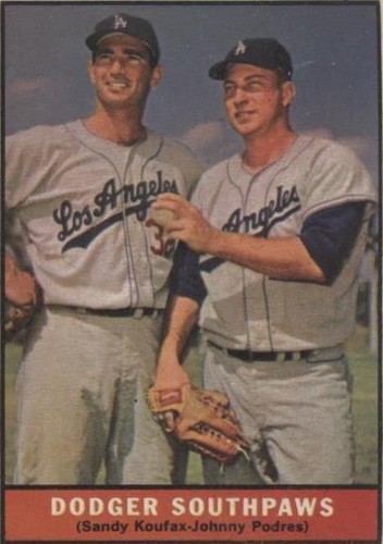 1961 Topps - Johnny Podres Sandy Koufax #207