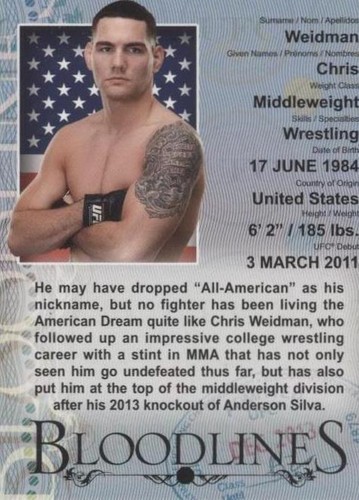 2013 Topps UFC Bloodlines - Chris Weidman #BL-CW