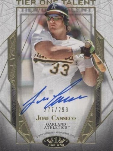2022 Topps Tier One - Jose Canseco #T1TA-JC