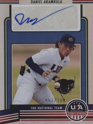 2023 Panini USA Baseball Stars & Stripes - Daniel Arambula #18U-DA