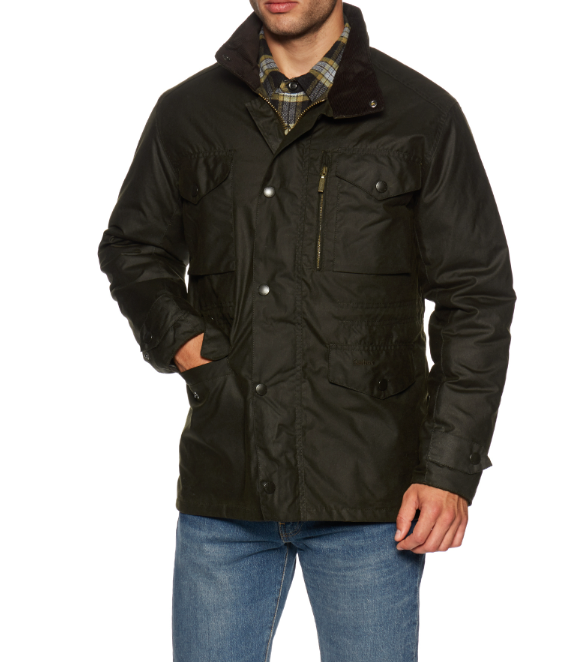 BARBOUR Men's SAPPER WAX Jacket MSRP $450 in Black British BARBOUR Men's SAPPER WAX Jacket MSRP $450 in Black British